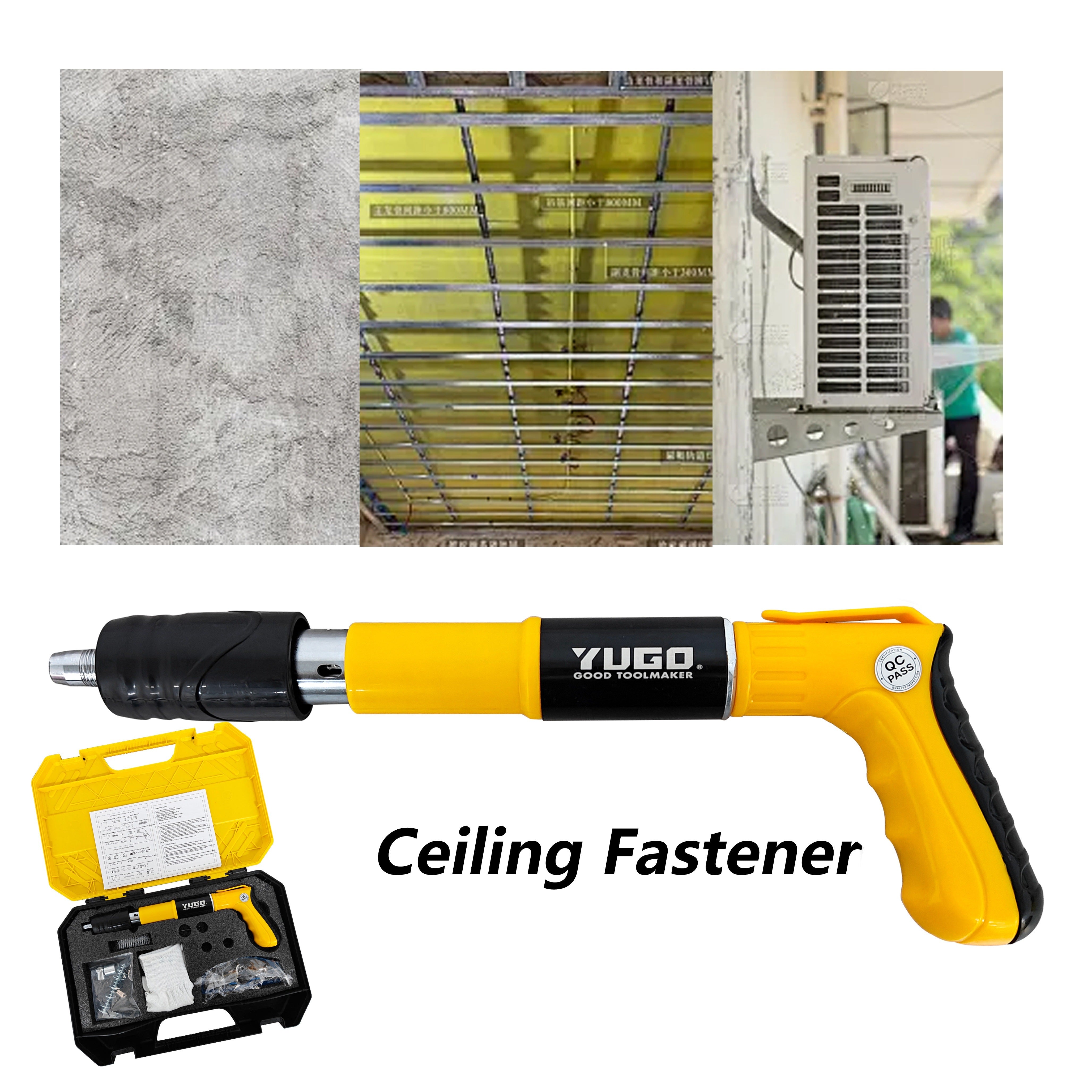 Portable Nail Gun Set for Steel Structures and Ceilings Battery-Free Home Improvement