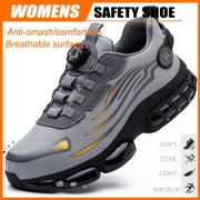 Women's Safety Shoes Steel Toe Puncture Resistant Breathable Work Sneakers