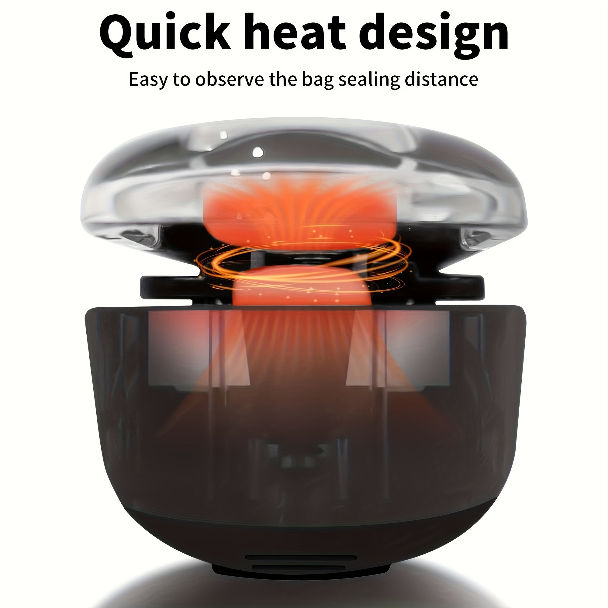 Портативная вакуумная упаковочная машина - 2 в 1 мини-упаковщик и резак для свежих закусок, печенья и хранения продуктов - Работает от батареек (AA) - Черный кухонный гаджет