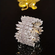 Copper Ring with Synthetic Zirconia Stones Elegant Unique Shape for Parties and Gifts