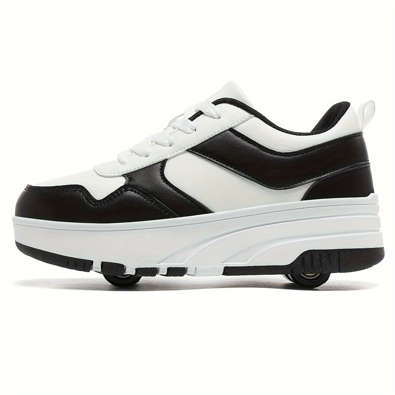 Yoshlar uchun pushti va oq dizayndagi retro uslubidagi moda rolikli konkilar, sozlanadigan qistirma tasmalari va nafas oladigan material. Partiyalar, sport va tasodifiy kiyimlar uchun mukammal. Mustahkam TPR.