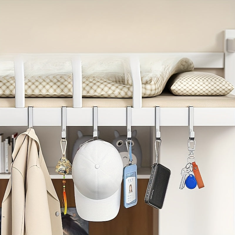 Ganchos en S dobles de acero inoxidable, a prueba de óxido, duraderos, multiusos, para puertas de cocina, baño y armario