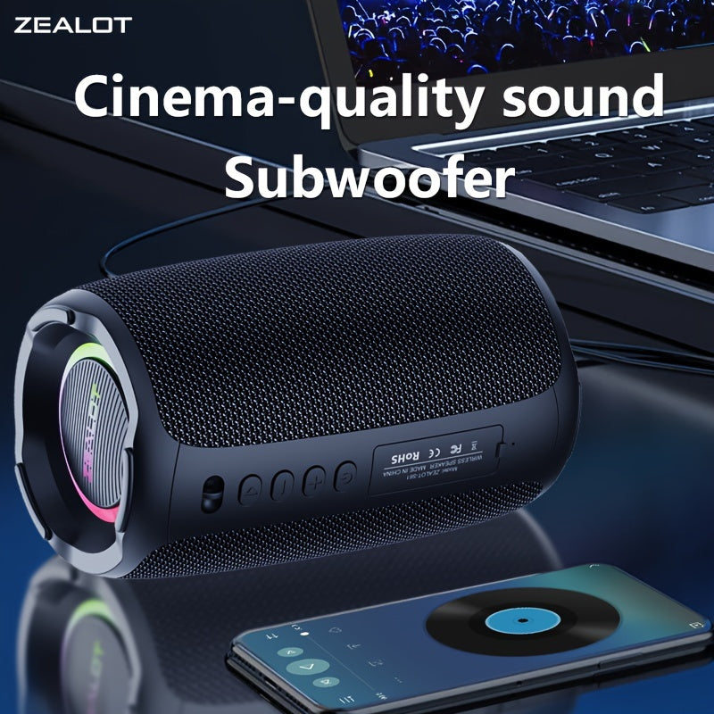Wireless Bluetooth Speaker 20W with 3600mAh Battery Hi-Res Audio Bass Boost Stereo Surround for Smartphones Tablets Computers