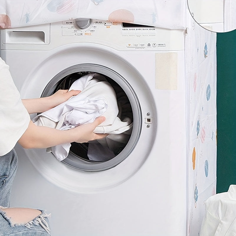 Semi-Transparent Waterproof Sun-Protective Washing Machine Cover for Front Loaders