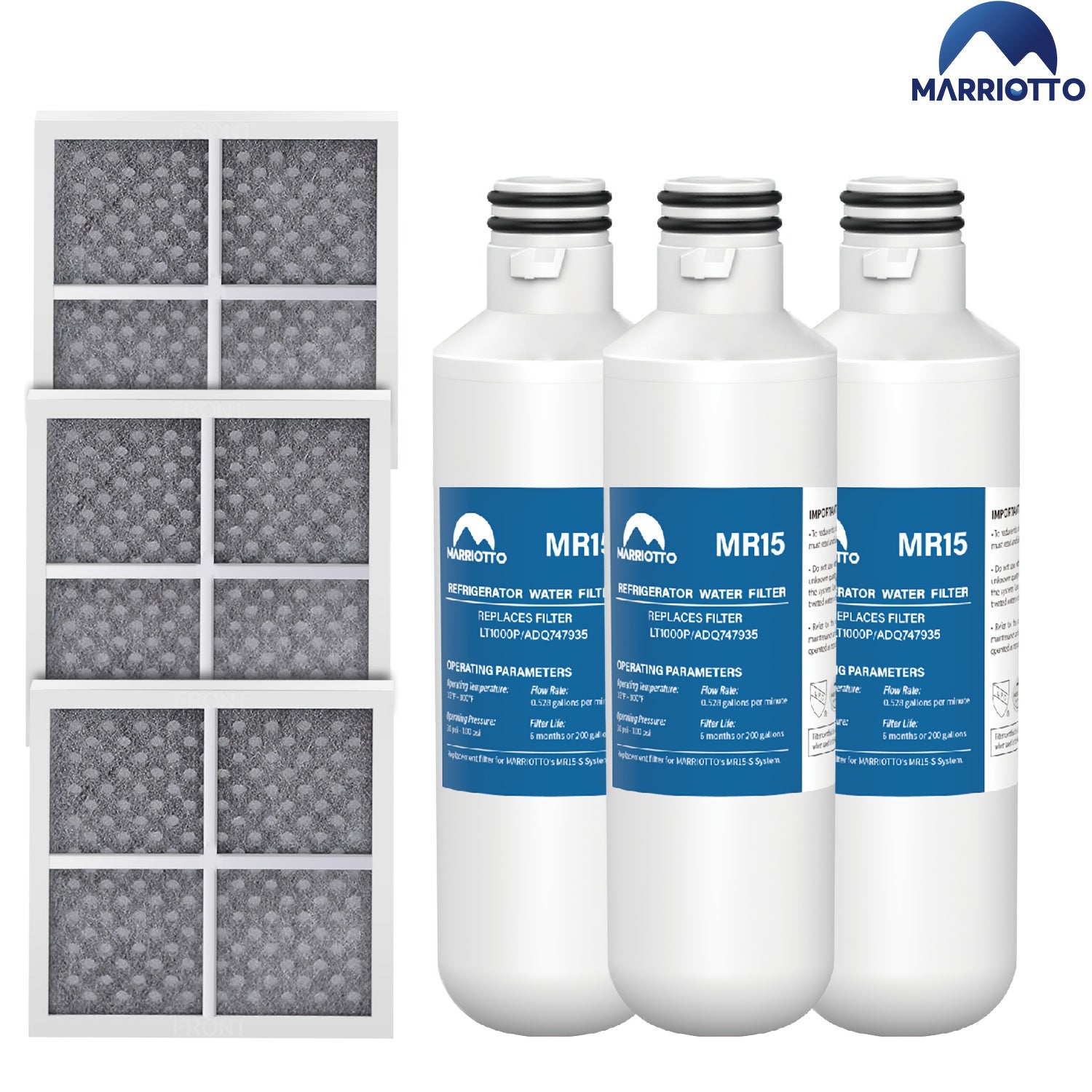 Mos keladigan modellarga 3 ta paketli muzlatgich suvi va havo filtri almashtirish