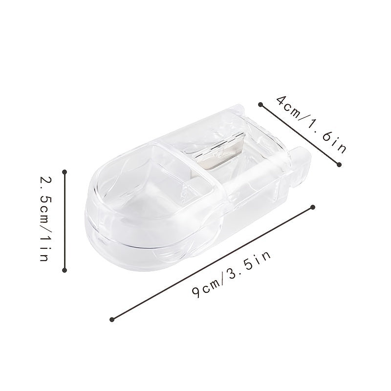 Small Portable Pill Cutter and Storage Box for Vitamins and Supplements
