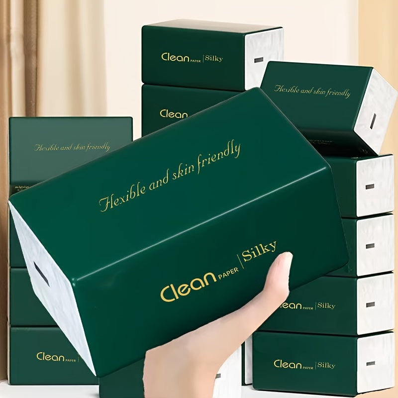 290 Count Premium 4-Ply Dye-Free Tissues Soft Absorbent Facial and Toilet Paper