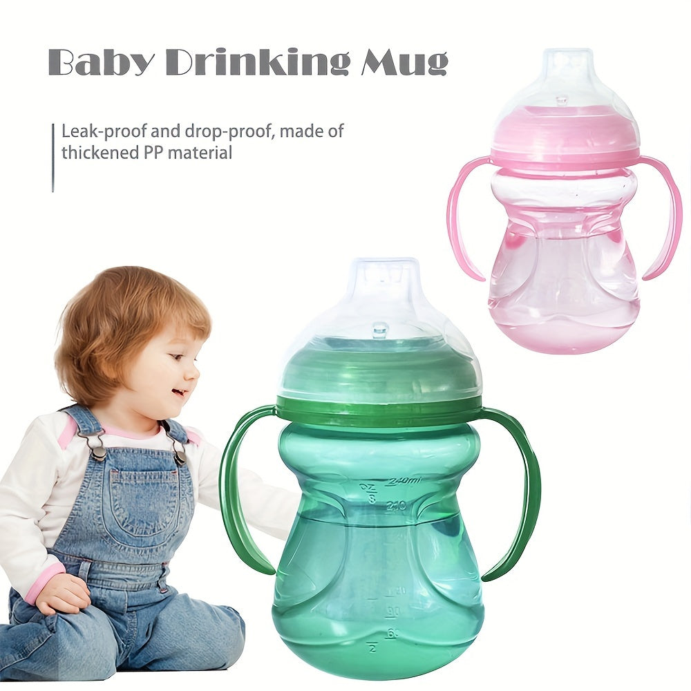 Kids' Sippy Cup 270ml BPA-Free Leakproof Non-Slip for Toddlers 3+ in Blue Pink Green