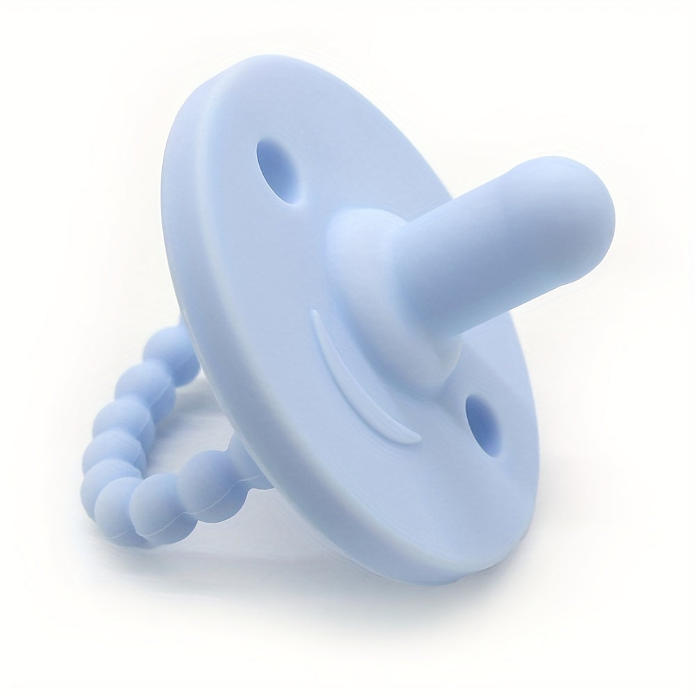Soft Silicone Pacifier for Newborns with Cute Round Shape Teething Soother