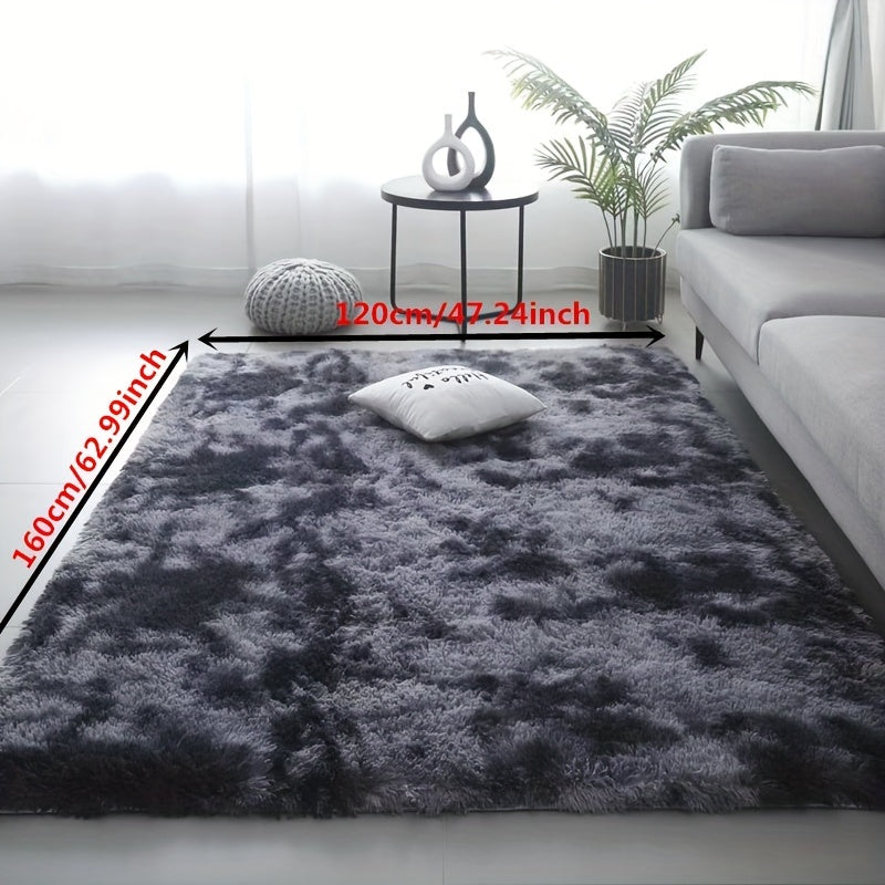 Soft Skin-Friendly Tie-Dye Shag Area Rug 119x160cm for Living Room Bedroom