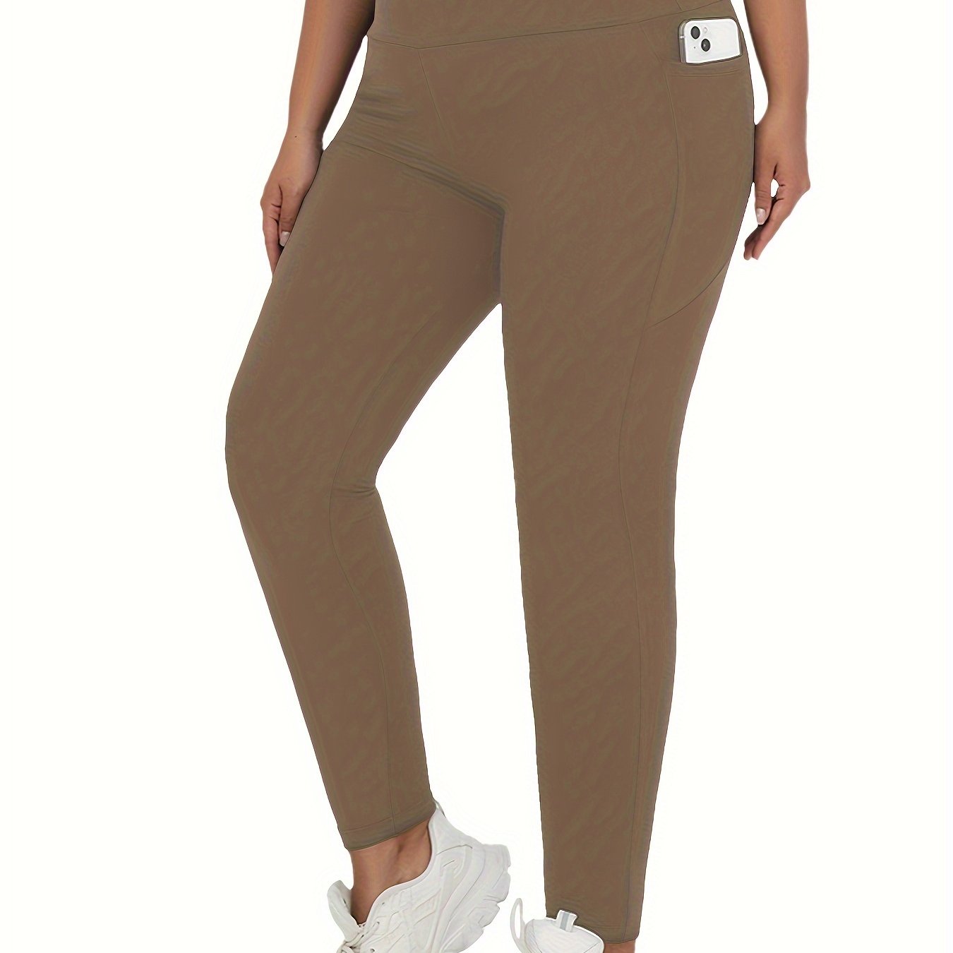 Plus Size Women's Soft High Waist Leggings Tummy Control Yoga Workout