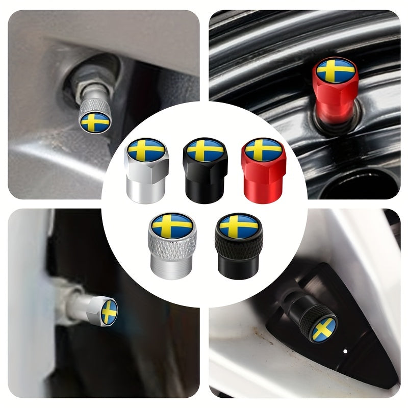 4Pcs Metal Tire Valve Caps Car Wheel Stem Covers for Vehicle Styling