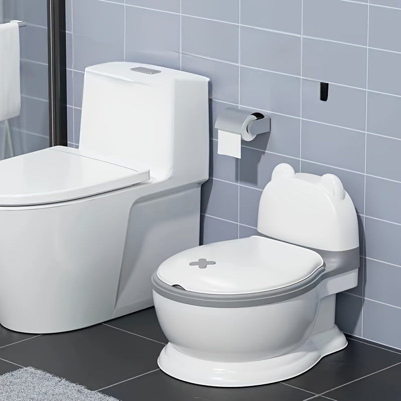 Silla de entrenamiento para inodoro para niños con asiento de plástico realista