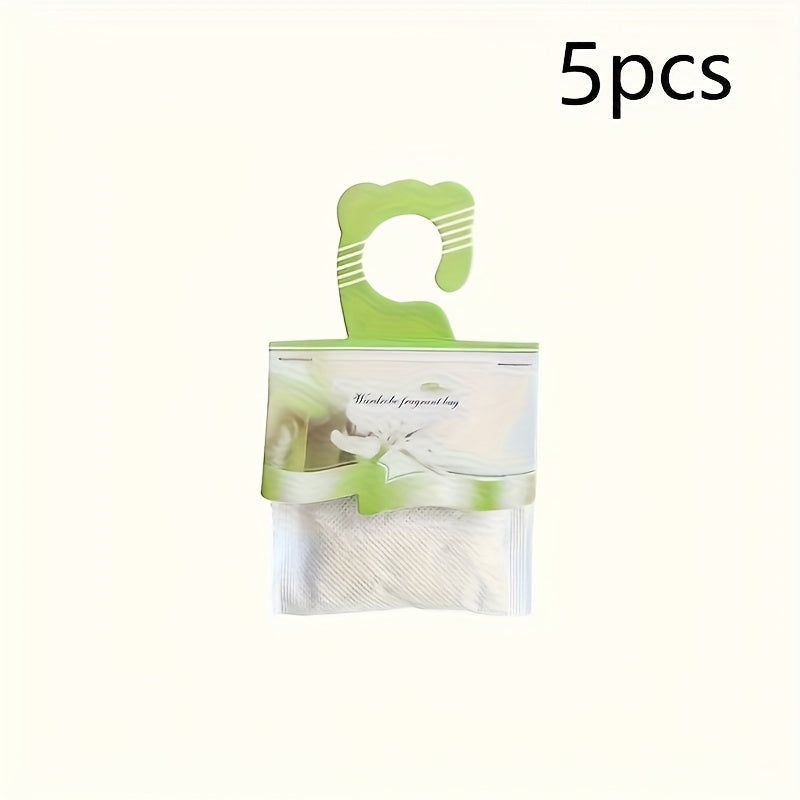 5 dona lavanda va osmanthus aromatizatsiya qilingan sachetlar, polyester aromatik sumkalar, shkaflar, avtomobillar, yotoqxonalar uchun