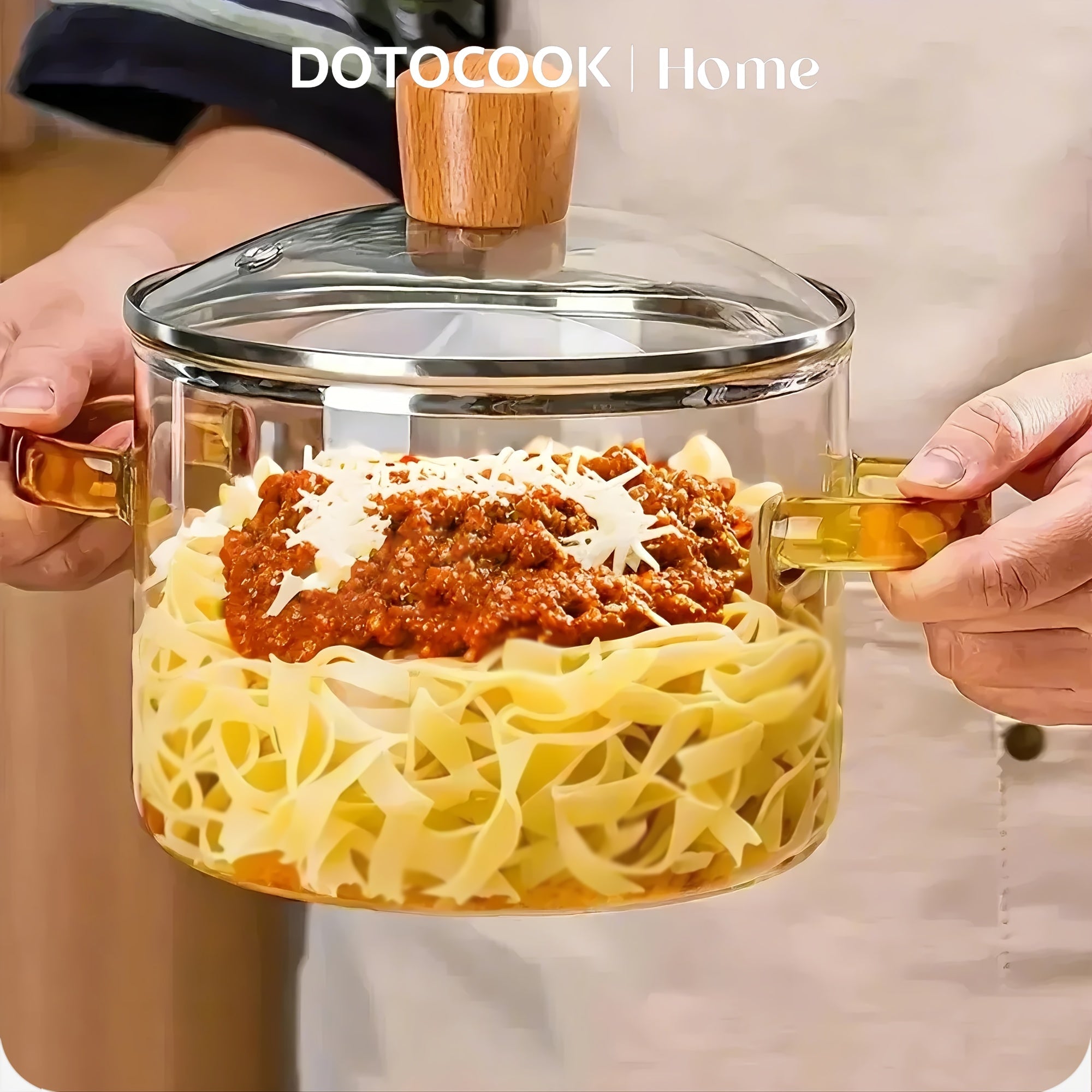 Shisha idishlar to'plami, qopqog'lar bilan, 2 ta stockpot, makaron va issiq ichimliklar pishirish uchun