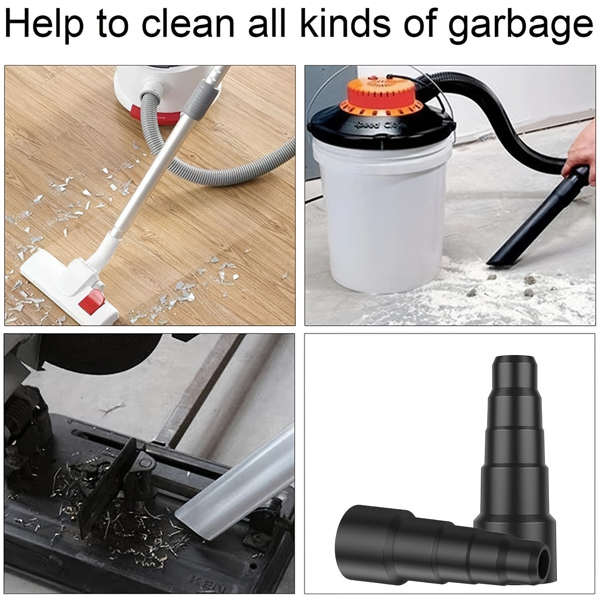 Set of 2 Vacuum Hose Adapters for 26/38mm Cleaners with Filter Connector