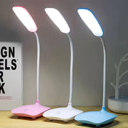 Foldable LED Desk Lamp with Touch Switch USB Charging Dimming Levels Pink Blue White