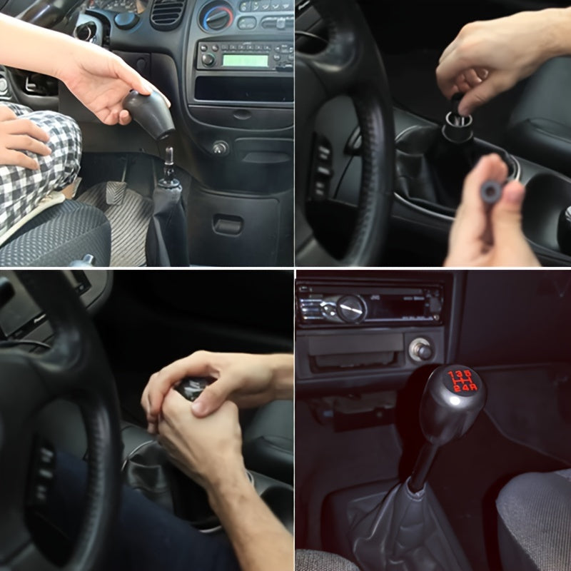 Universal Aluminum Gear Shift Knob 5-Speed Manual Transmission Car Replacement