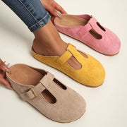 Women’s Platform Sandals with Cut-Out Roman Design Beige Chunky Heel