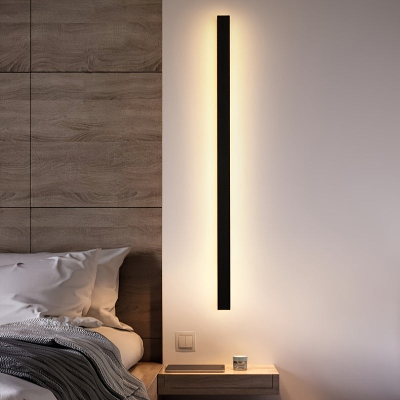 Zamonaviy ichki/tashqi 20W LED devor chirog'i iliq yorug'likda, 100.0 sm uzunlikda, qora, yashash xonalari, veranda, garaj eshiklari va hovlilar uchun mos.