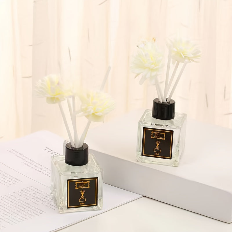 50ml Flameless Reed Diffuser Set with Essential Oil Fragrance Dried Flowers for Home Decor