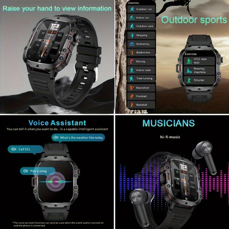 Men's Rugged Smartwatch with Wireless Talk and 100+ Sports Modes