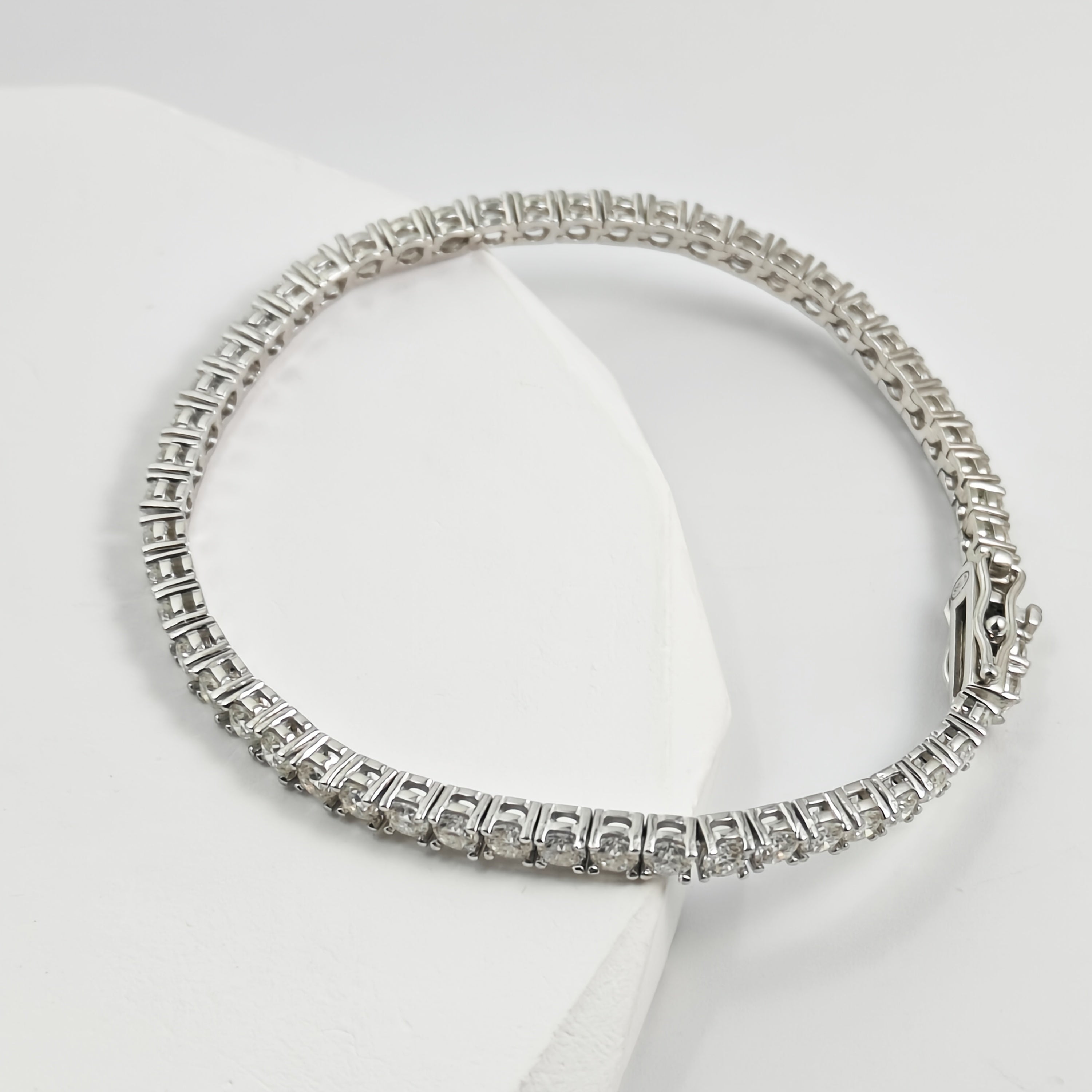 Moissanite Tennis Bracelet Sterling Silver Square Cut Elegant Jewelry for Women