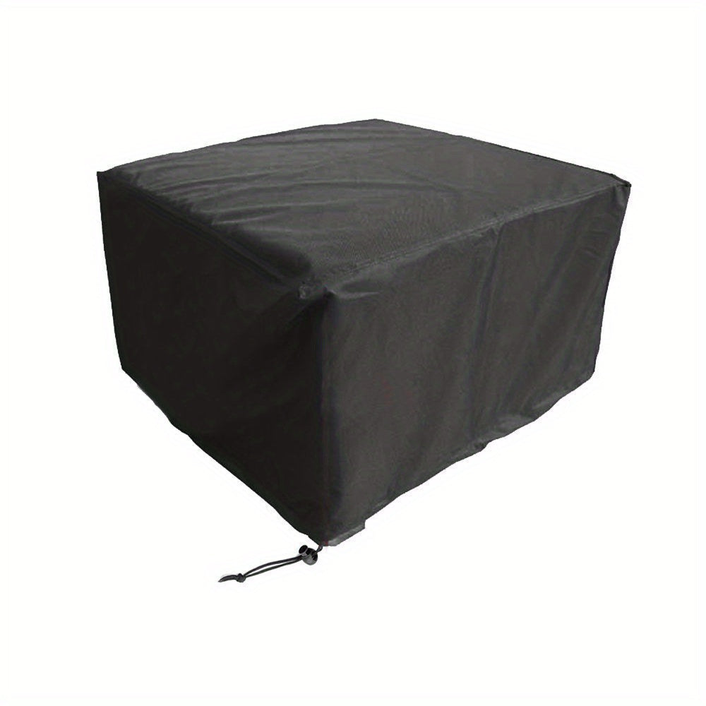Durable 210D Oxford Cloth Garden Furniture Cover Black Elastic Fasteners Waterproof UV Protection