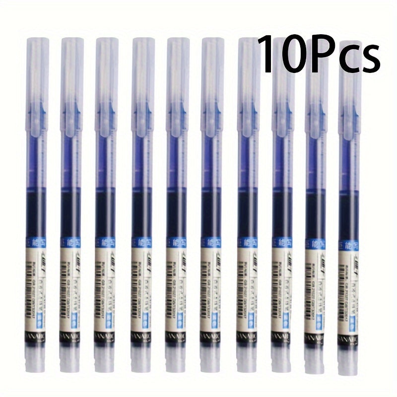 10 Pack Blue Gel Pens Extra Fine Tip Liquid and Gel Ink for School Office Stationery