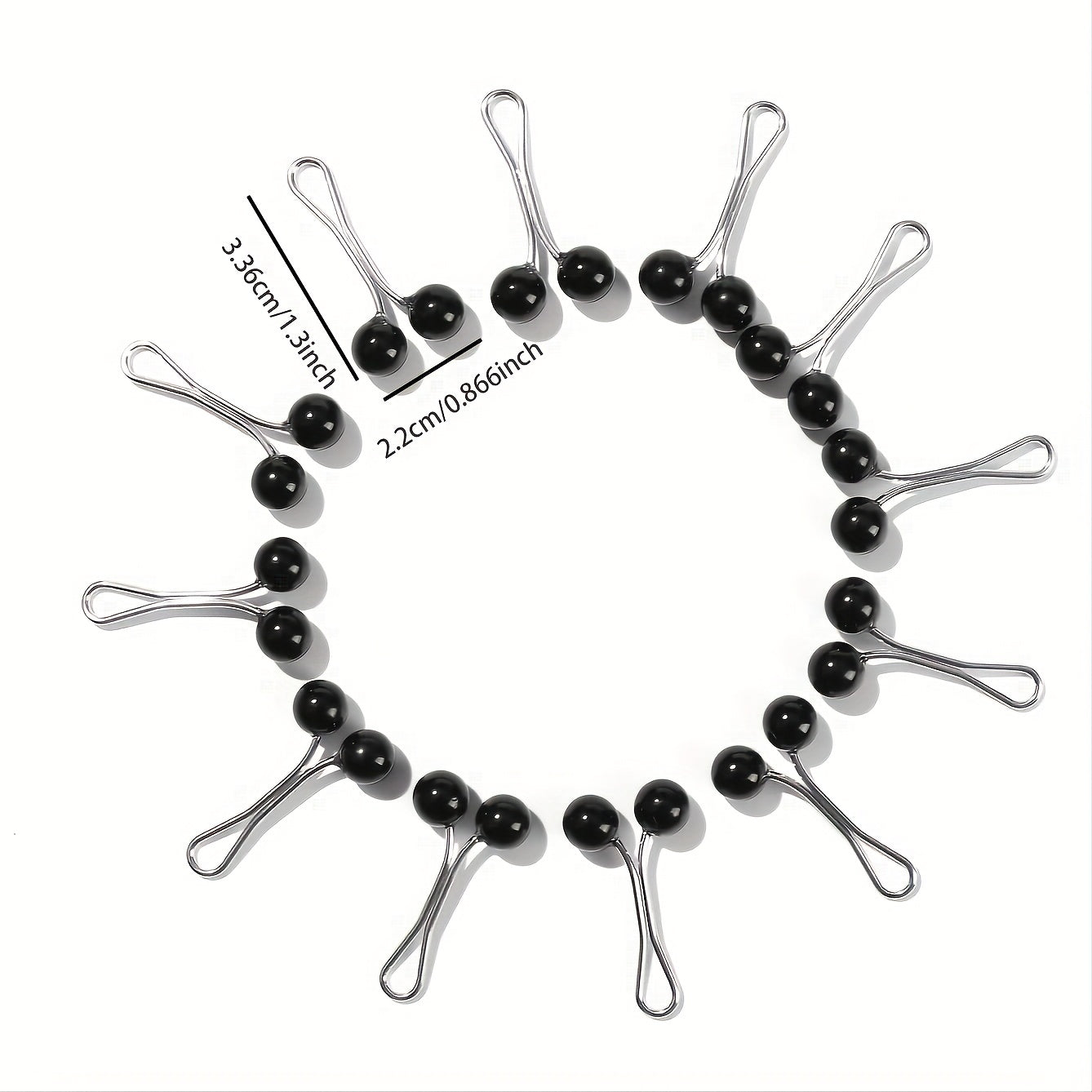 12 Middle Eastern Headscarf Clips with Faux Pearl Brooches for Scarves and Shawls