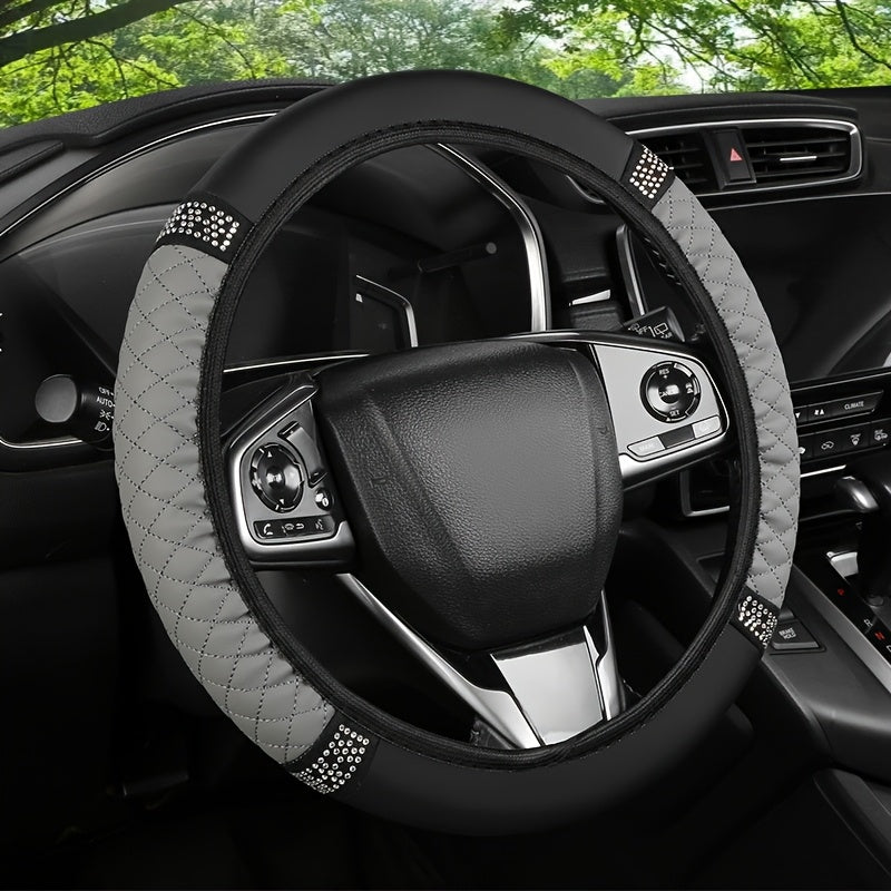 Uniseks faux charm qoʻlqopli oʻrindiq bilan 3D olmosli bezaklar bilan