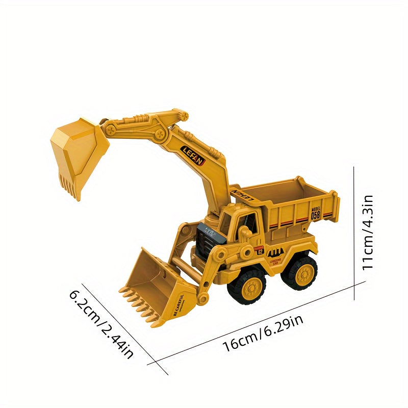 Construction Vehicle Toy for Kids 3+ with Excavator Bulldozer Tipper Truck