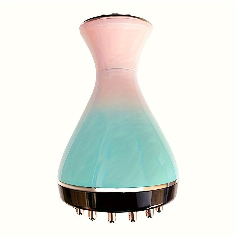 Ikki rejimli elektr Gua Sha yuz massaj qiluvchi qurilma, qayta zaryadlanadigan batareya/USB, 2000mAh, pushti va ko'k gradient dizayni, yuz va bo'yin parvarishi go'zallik qurilmasi