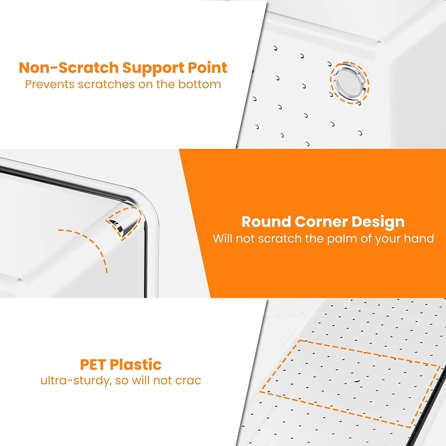 25 Pack Clear Plastic Drawer Organizer Sets for Kitchen Bathroom Office