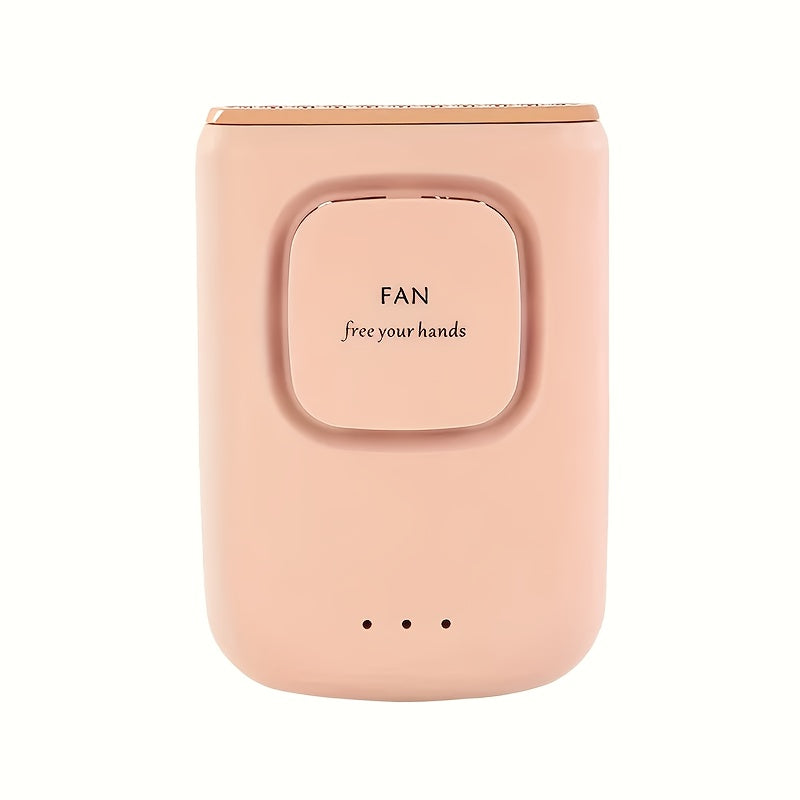 Мини-вентилятор с перезаряжаемым USB, с регулируемой скоростью, дизайн для ношения на шее, аккумулятор 2000 мАч