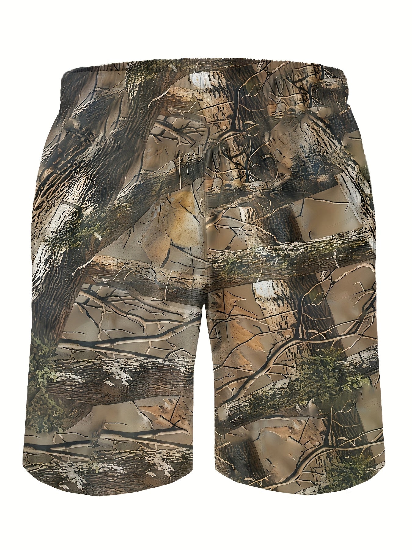 Men's Casual Shorts Polyester Camo Print Regular Fit Plus Size