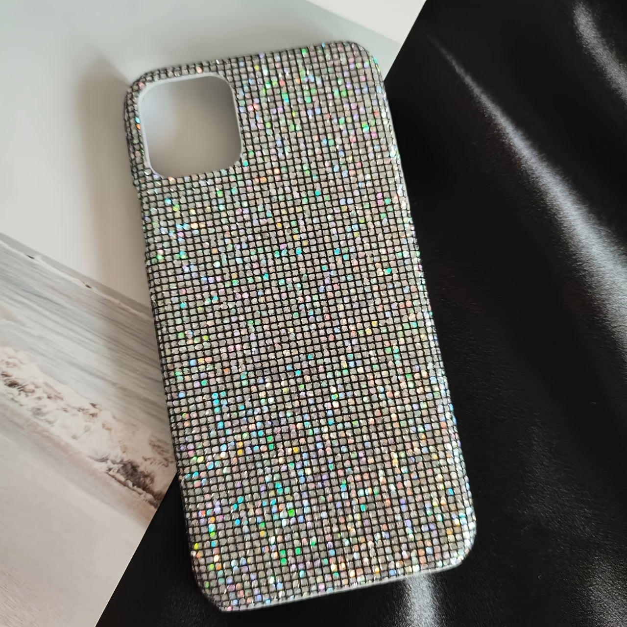 Black Glitter Anti-Drop Phone Case for iPhone Models 7-15