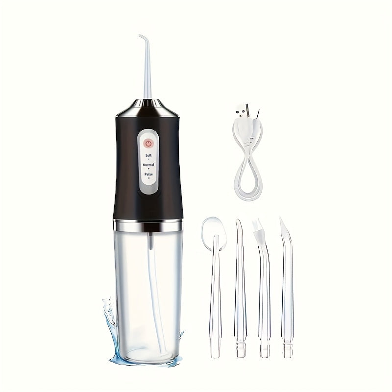 Erkaklar va ayollar uchun portativ elektr tish tozalash, 4 ta nozzli og'iz parvarishi