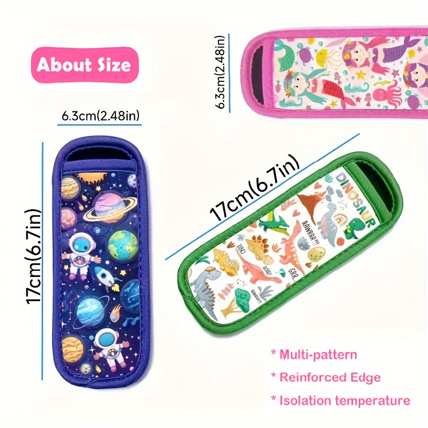 Colorful Insulated Ice Pop Sleeves Reusable Washable Summer Party Holders Pack of 1/10