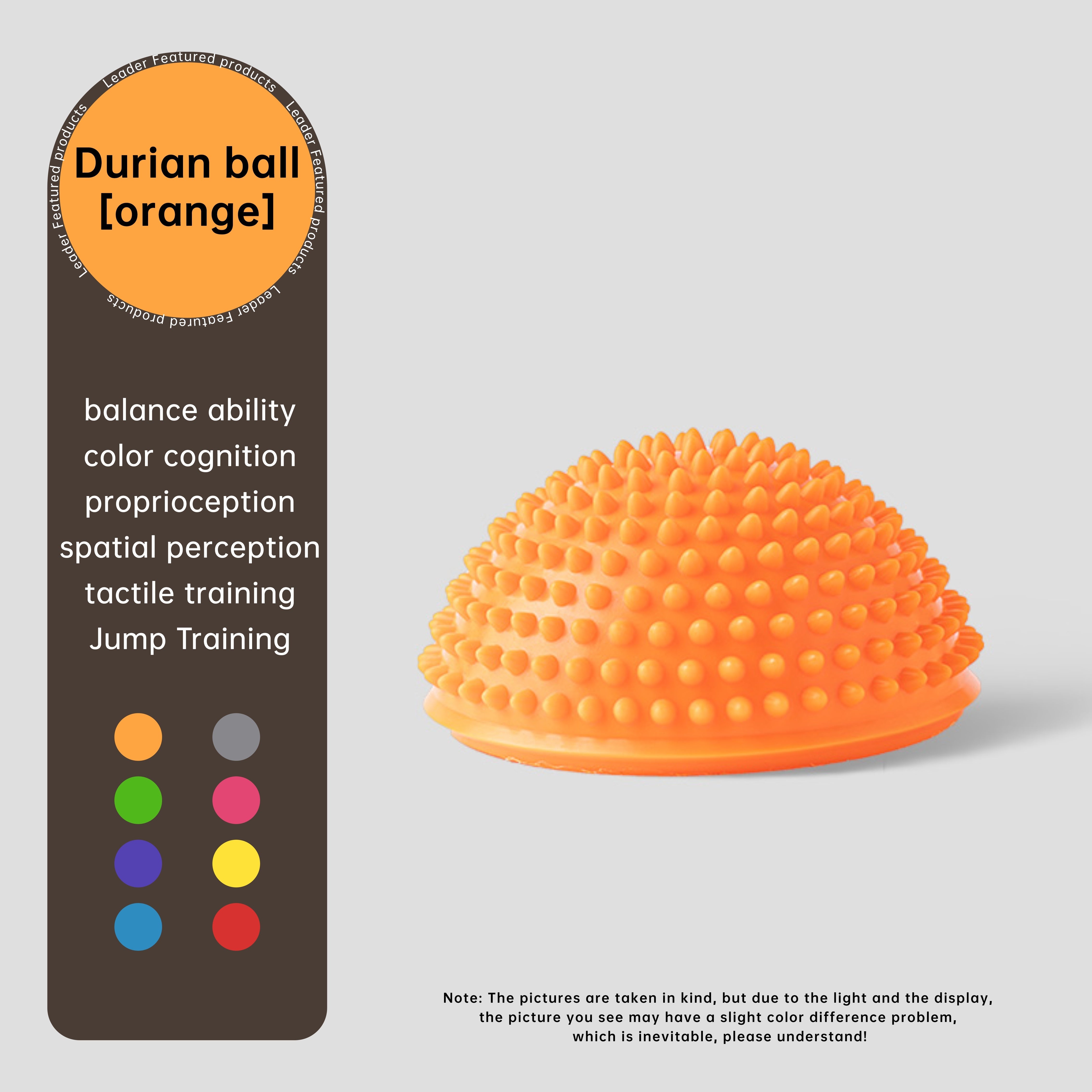 1 шт. ПВХ йога-мяч для балансировки, массажа ног и снятия стресса - подходит для йоги, пилатеса, гимнастики - взрослый, 1 упаковка