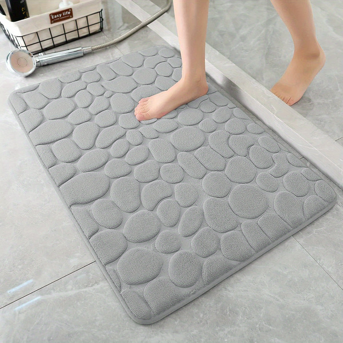 Memory Foam Bath Rug Non-Slip Soft Absorbent Washable for Shower Room