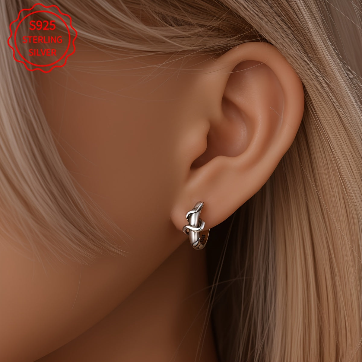 Sterling Silver Snake Earrings for Women 4g Jewelry Gift Party Wear