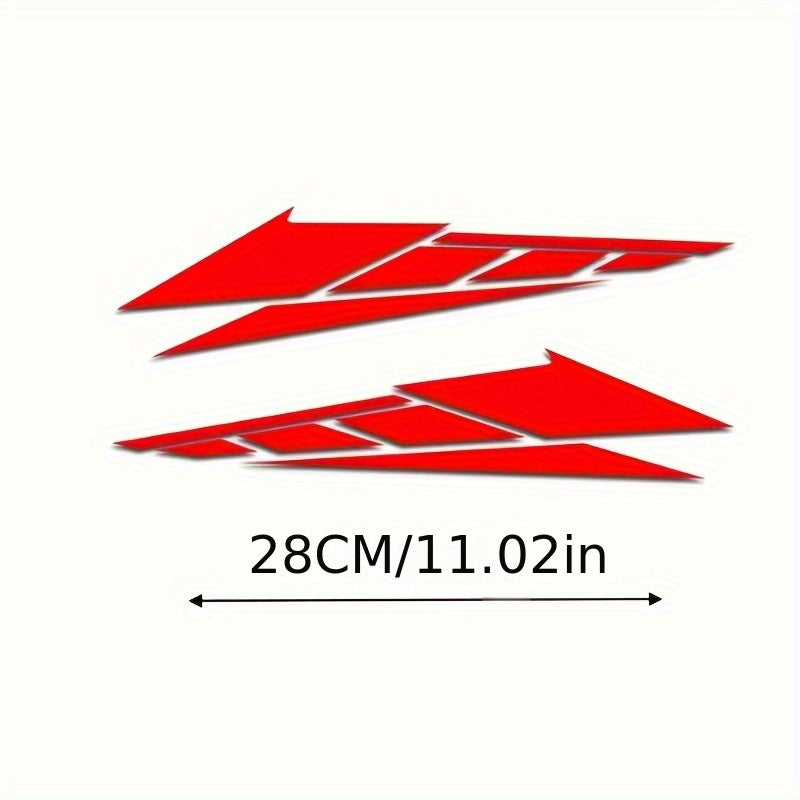 1 juft PVC reflektiv motosikl stikerlari skuterning orqa qutisi uchun bezak