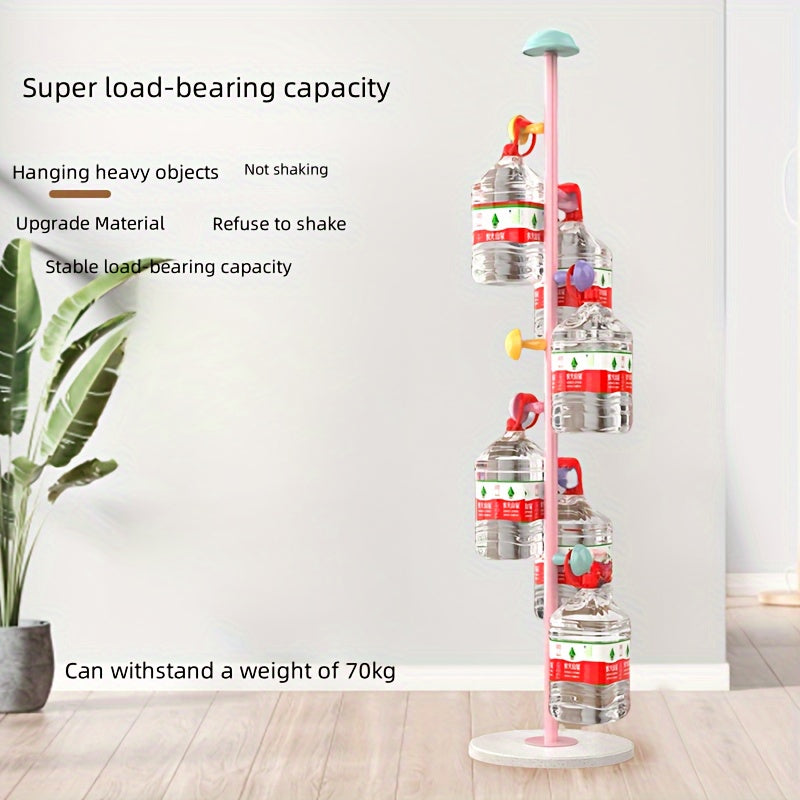 Perchero resistente de acero al carbono con 7 ganchos, de pie, moderno para hogar y dormitorio