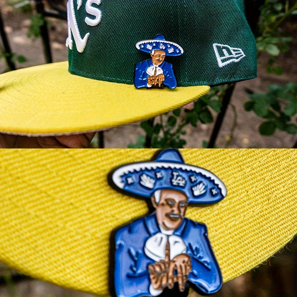 Men's Blue Zinc Alloy Hat Clip for Baseball and Mexican Caps