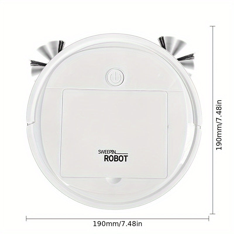 3-in-1 Robotic Vacuum Cleaner with Powerful Suction, Rotating Capabilities, and Sleek Design