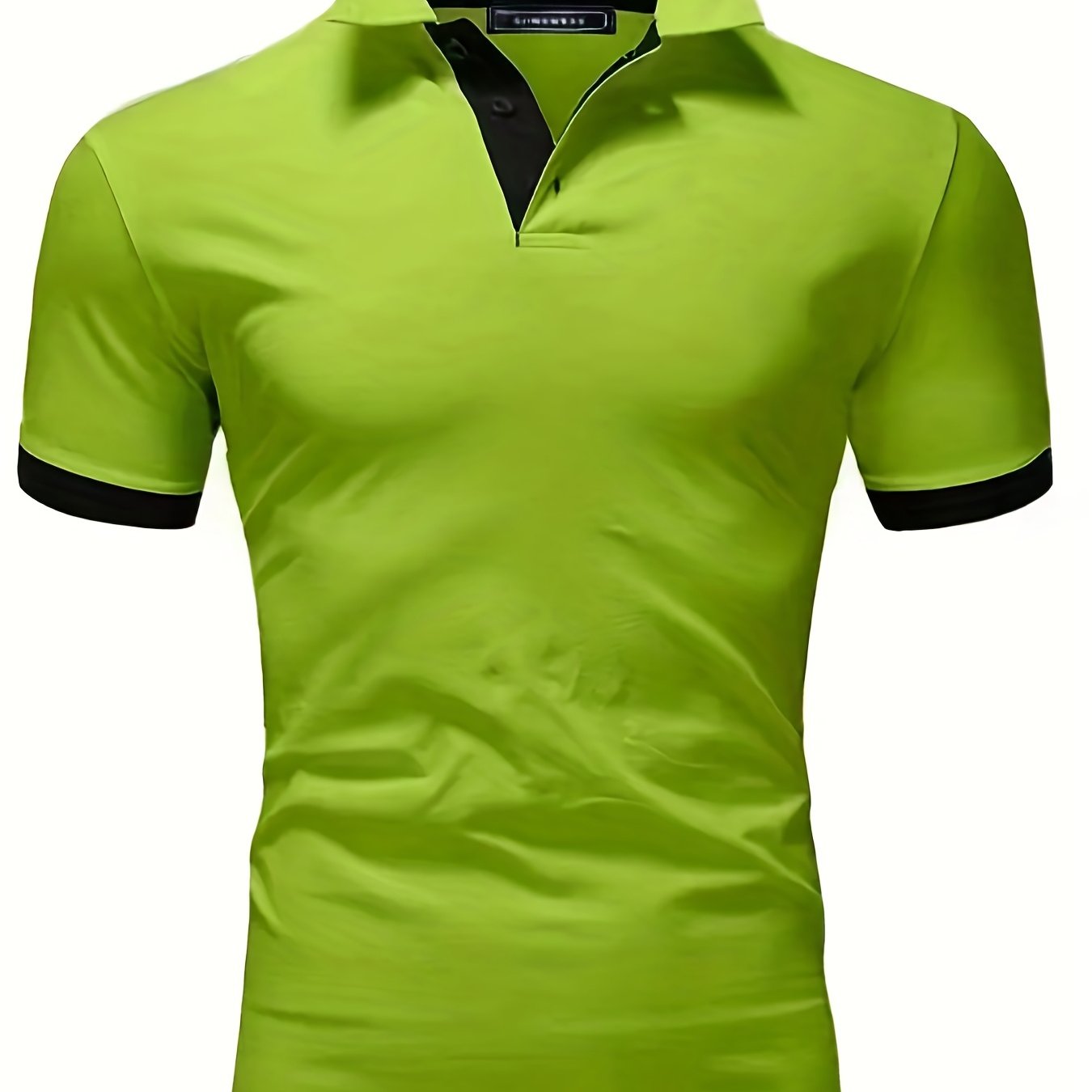 Katta o'lchamdagi erkaklar uchun qisqa yengli tor kesimli golf ko'ylagi.