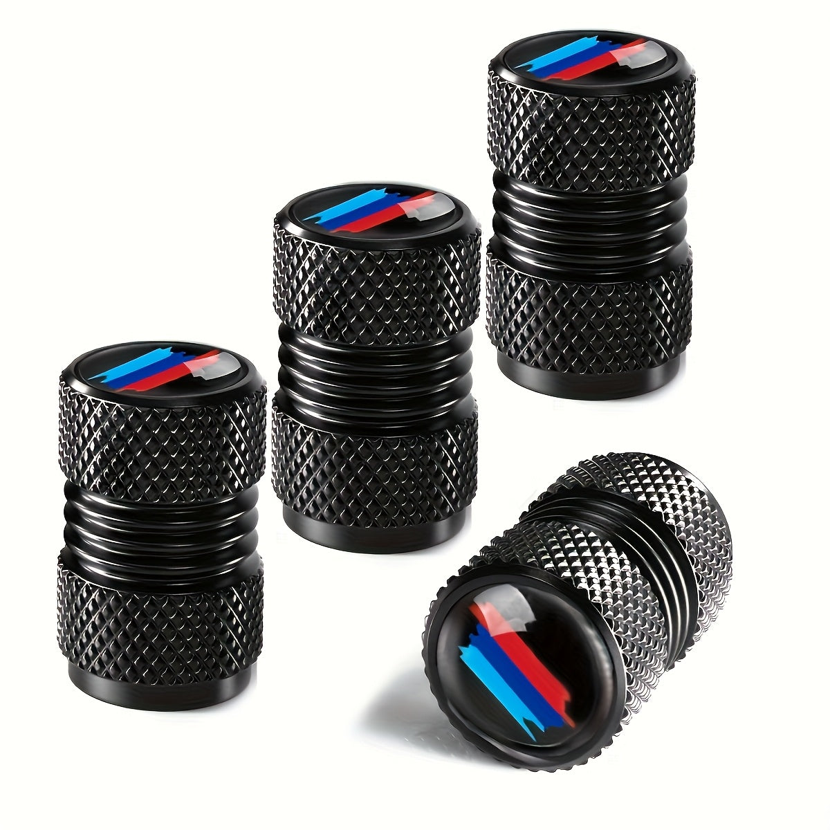 4-Pack Aluminum Alloy Tire Valve Stem Caps Universal Fit Rust-Proof Dust-Proof