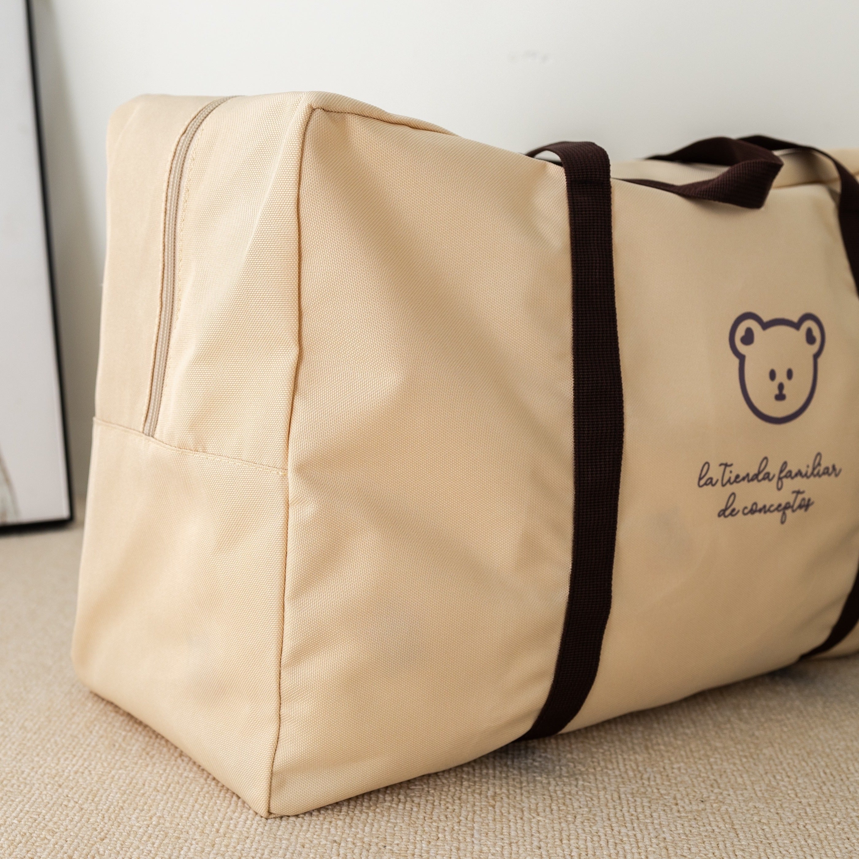 Maternity Bag Organizer with Large Capacity for Clothes and Blankets Khaki Black Durable Tote