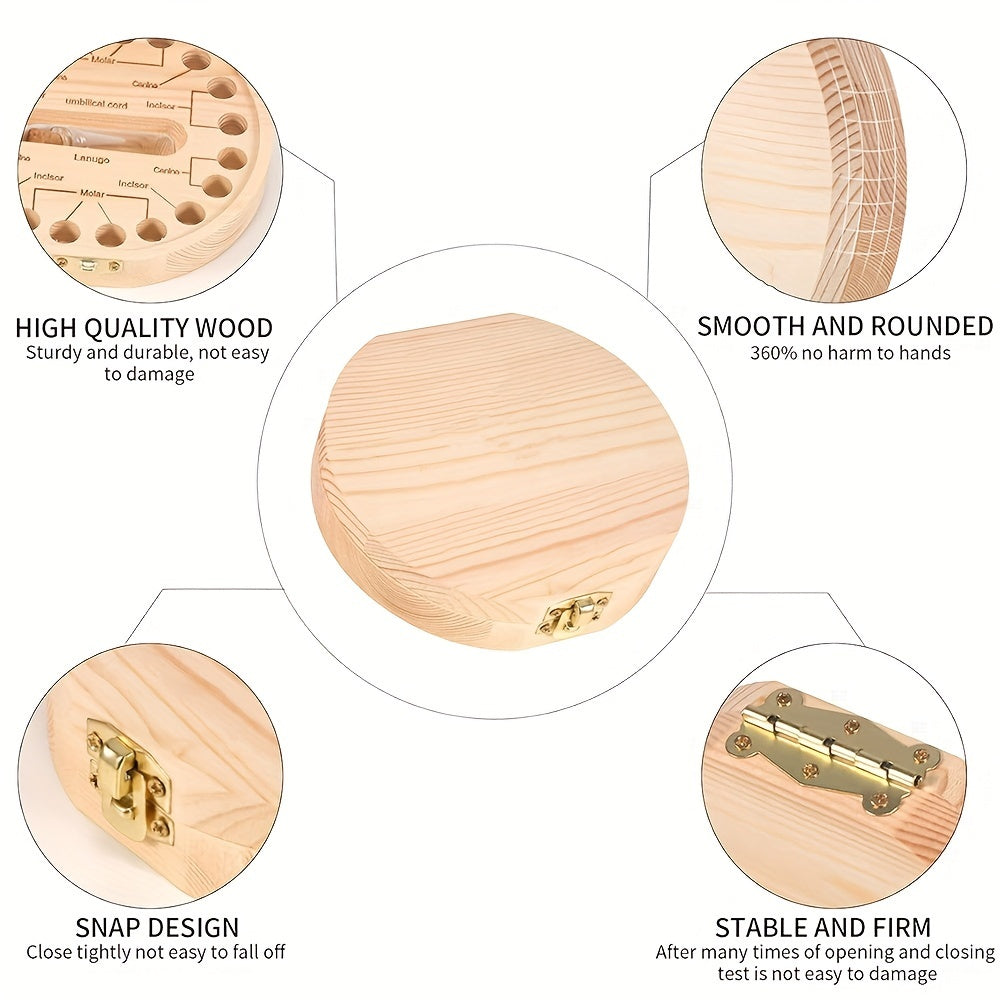 Chiroyli gullar bilan yozilgan harfli saqlash qutisi tishlarni xavfsiz saqlash uchun ideal - Xonani bezatish yoki Halloween sovg'asi uchun mukammal
